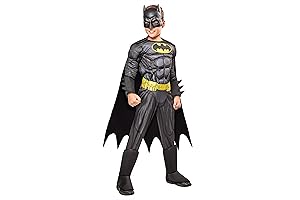 Official Rubie's Costume DC Comics Deluxe Batman Costume for Boys; Includes Jumpsuit and Cape