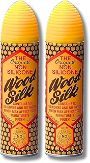 Wood Silk Non-Silicone Furniture Polish with Pure Beeswax - 225ml, Ultimate Wood Care for Brilliant Shine, Superior Protection, and Durable Finish, Pack of 2