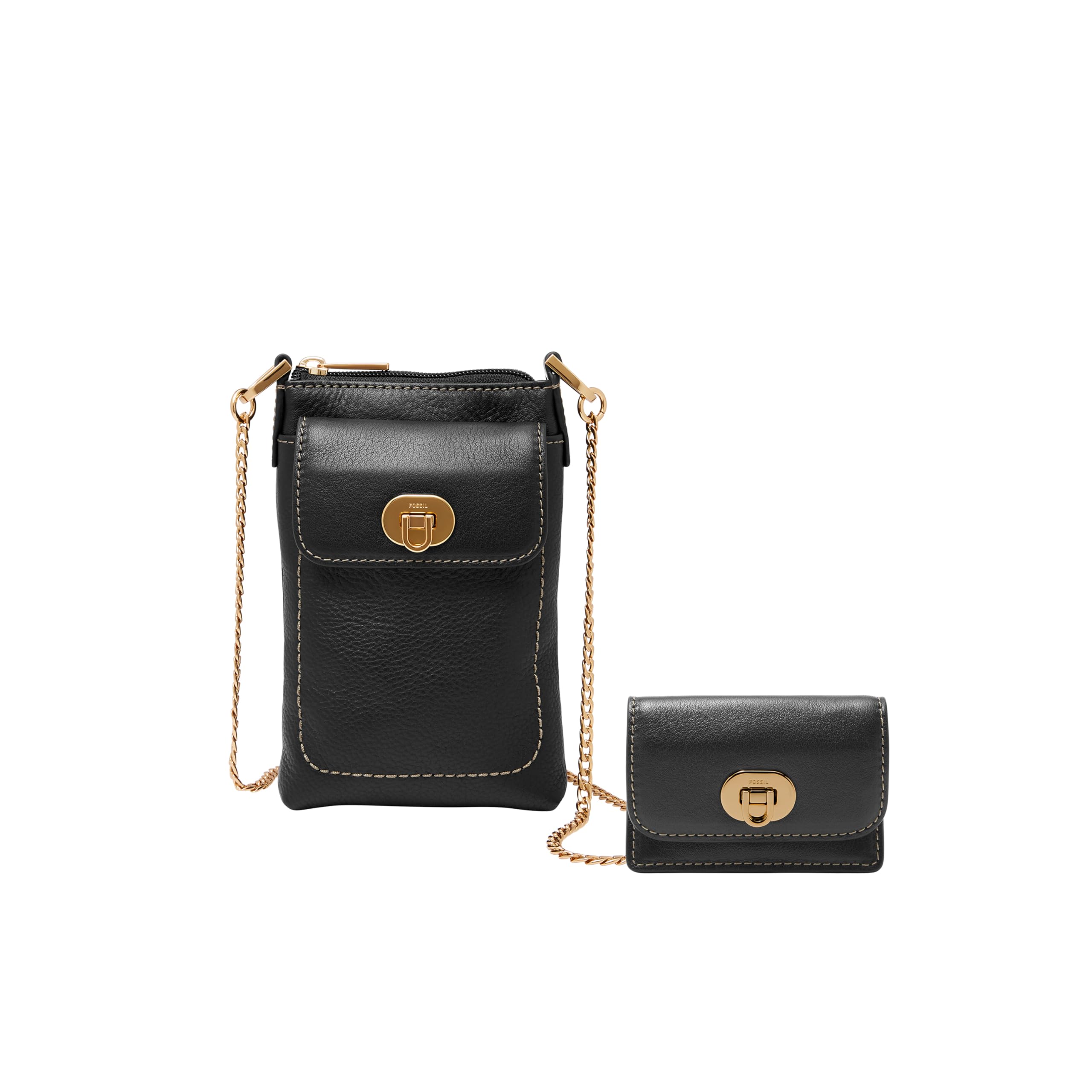 Fossil Womens Harper torba na ramię, czarna, 10,8 x 2,5 x 17,1 cm (dł. x szer. x wys.), czarny, 10.8 cm L x 2.5 cm W x 17.1 cm H