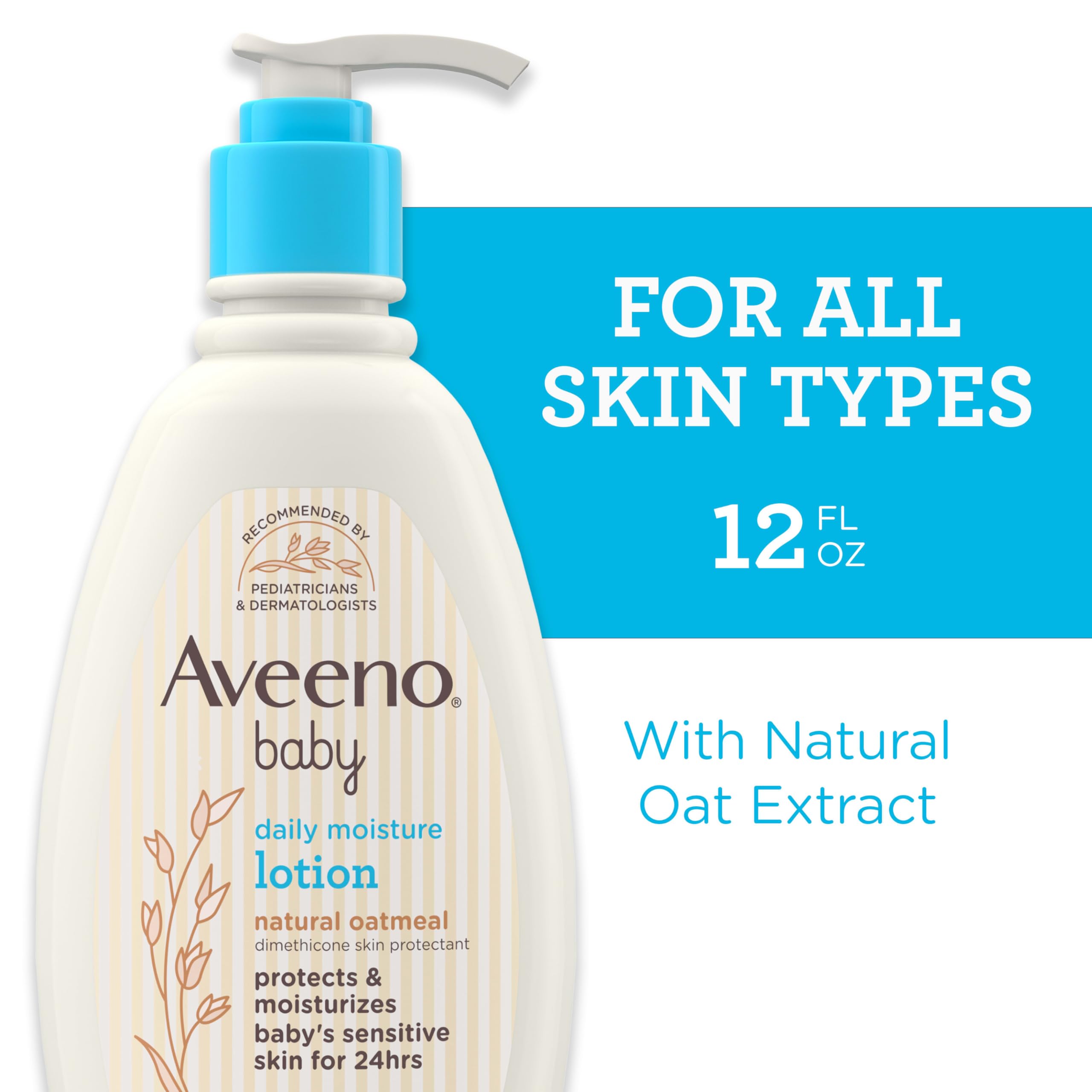 Aveeno Lotion hydratante à usage quotidien pour bébé - Apaise, protège et guérit la peau des bébés - 355 ml