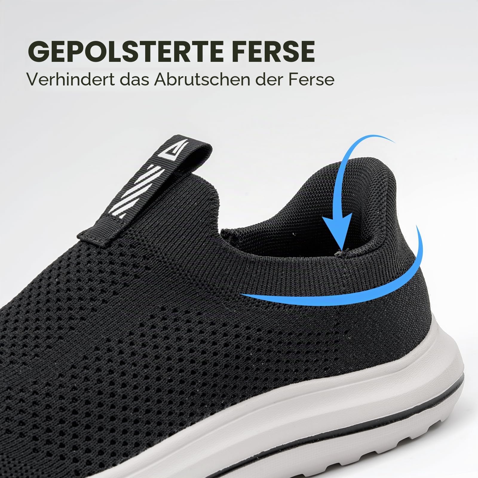 MrToNo Slip On Sneaker Herren Ohne Schnürsenkel Schuhe Hand-Free Laufschuhe Leichtgewichts Atmungsaktiv Outdoor Sportschuhe Freizeit Straßenlaufschuhe