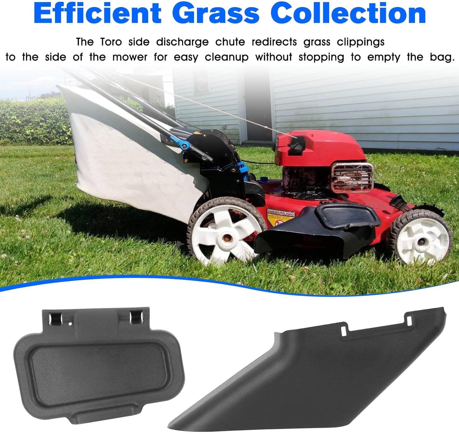 JIOTAR 115-8449 &115-8447 Mower Side Discharge Chute Kit for Toro Recycler 22" Lawnmowers 2009-2015, Fits Toro Recycler Mowers Parts 20330, 20330C, 20331, 20331C, 20332, 20332C, 20333