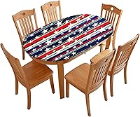 Vista 7 de Mantel ajustable ovalado de otoño, con borde elástico de hoja de arce, manteles de poliéster, para interiores, restaurantes, exteriores, terraza