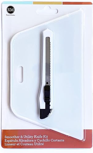 RoomMates KIT4227FP - Kit de cuchillos y alisador, color blanco