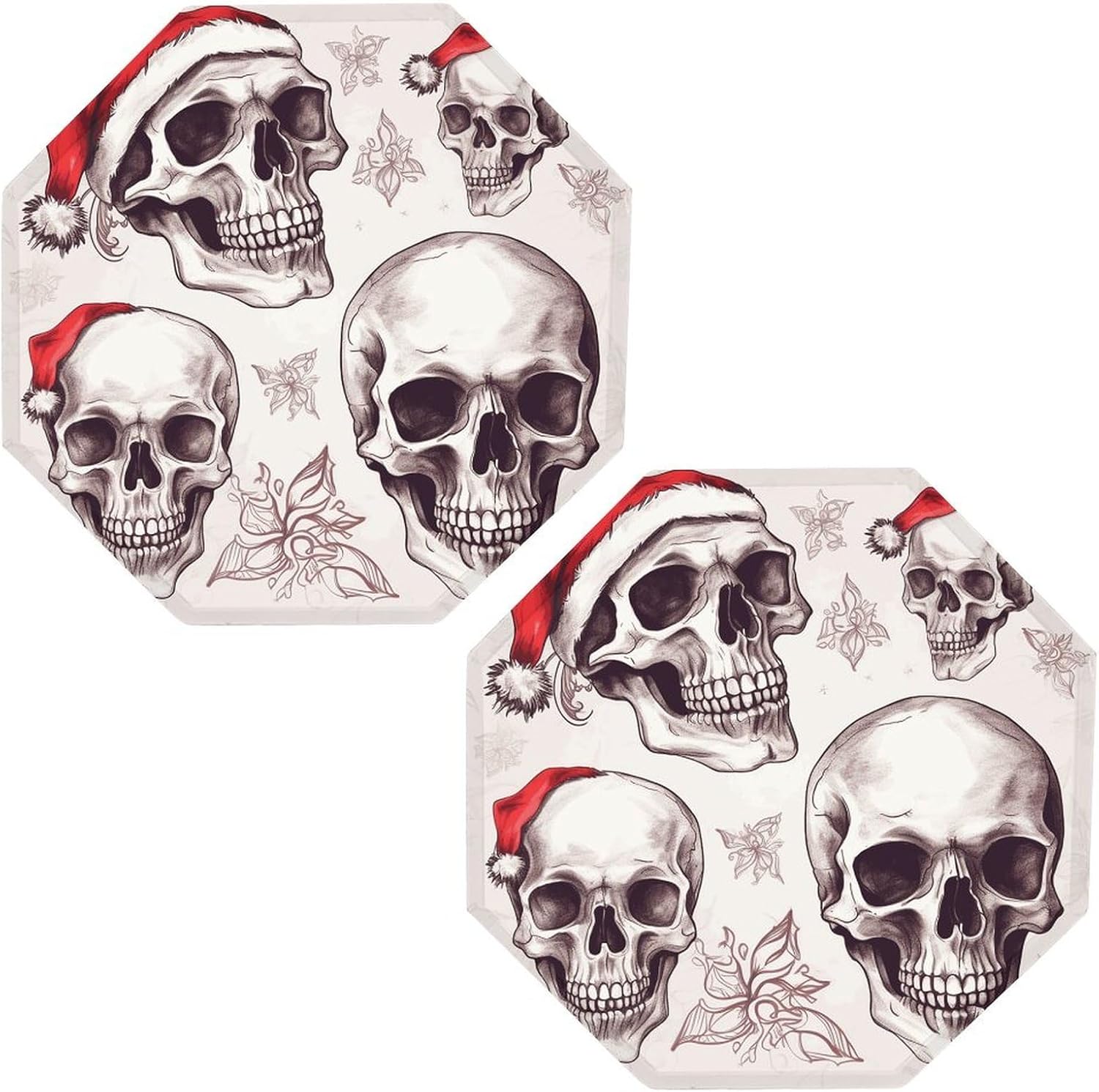 Ctagon Metal Sign for Home, Modern Display Plate for Kitchen, Sketchy Skulls Plates Accent Hanging Wall Decorations 3PCS for Living Room, Bedroom, Hallway, Hotel
