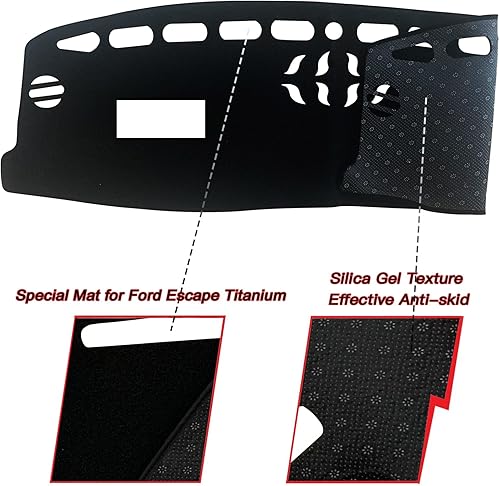 Miniatura 2 de Cubierta de tapete para salpicadero, consola central interior personalizada compatible con Ford Escape Titanium SUV 2020 2021 2022, accesorios (con