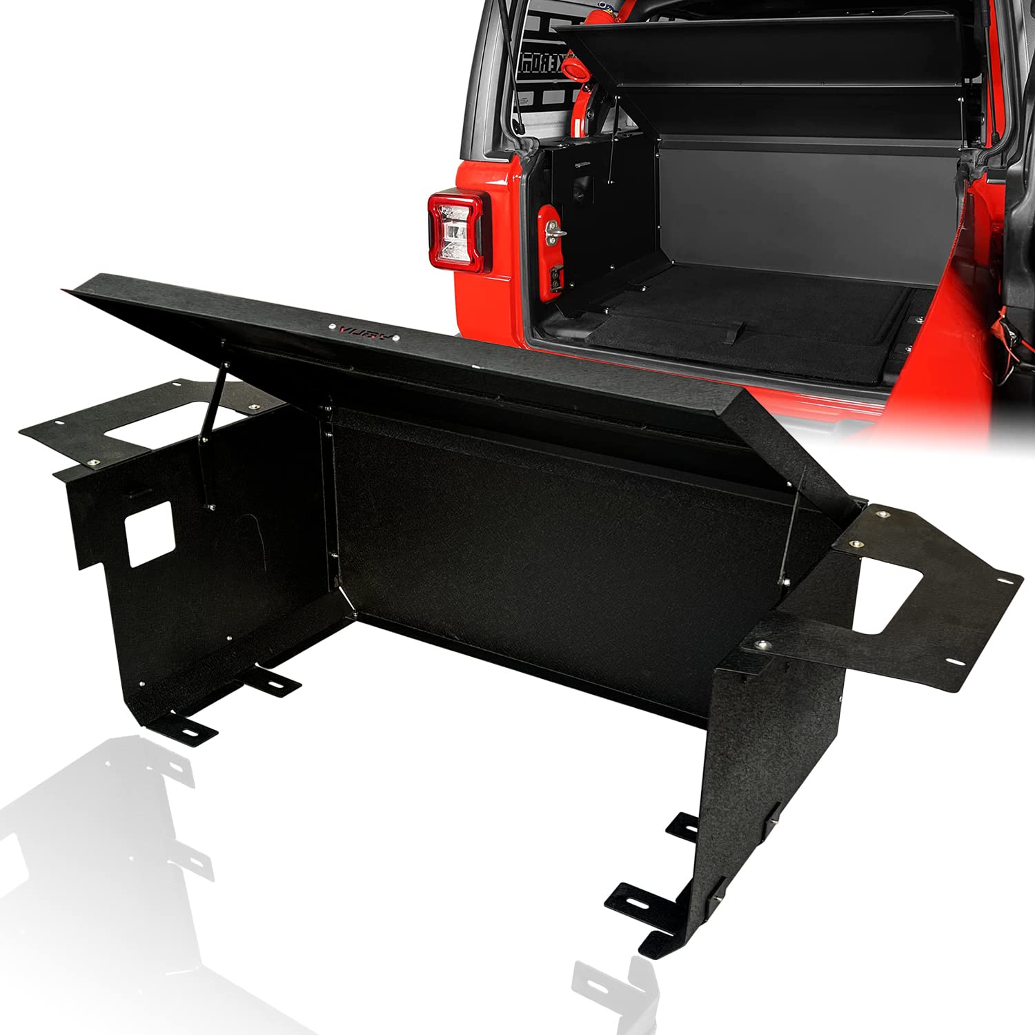 Buy TIOYAR fit JL Security Deck Enclosure Metal Cargo Cover Tailgate