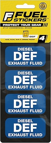Fuel Stickers - Adhesivo para líquido de escape diésel, etiqueta DEF para motores diesel, camiones de caja, semirremolque, a prueba de clima,