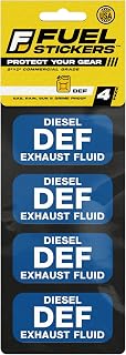 Diesel Exhaust Fluid Sticker, DEF Label for Diesel Engines, Box Trucks, Semi-Trailer - Weather Proof, Extreme Stick, Commercial Grade Labels by Fuel Stickers - USA Made (2x1 inch), 4 Labels