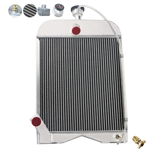 Miniatura 2 de 8N8005 Radiador de tractor de aluminio de 3 filas para modelos Ford 2N 8N 9N, radiador de repuesto, radiador de aluminio, radiadores