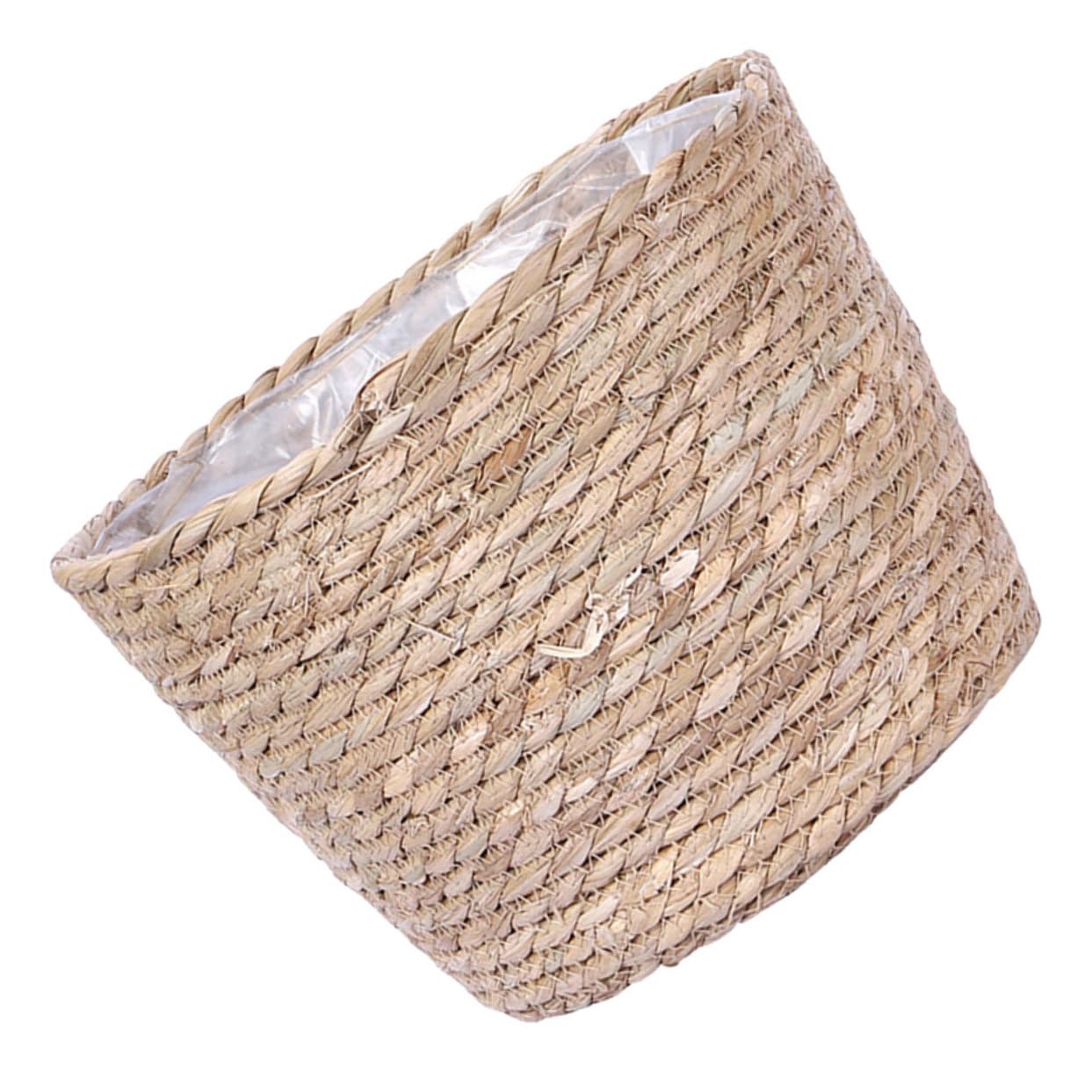 Panier osier tressé main grand modèle pour plante et rangement maison