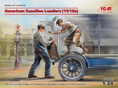 Miniatura 2 de ICM 24018 Modelos de figuras de plástico cargadores de gasolina americanos (años 1910) (2 figuras) - Escala 1:24
