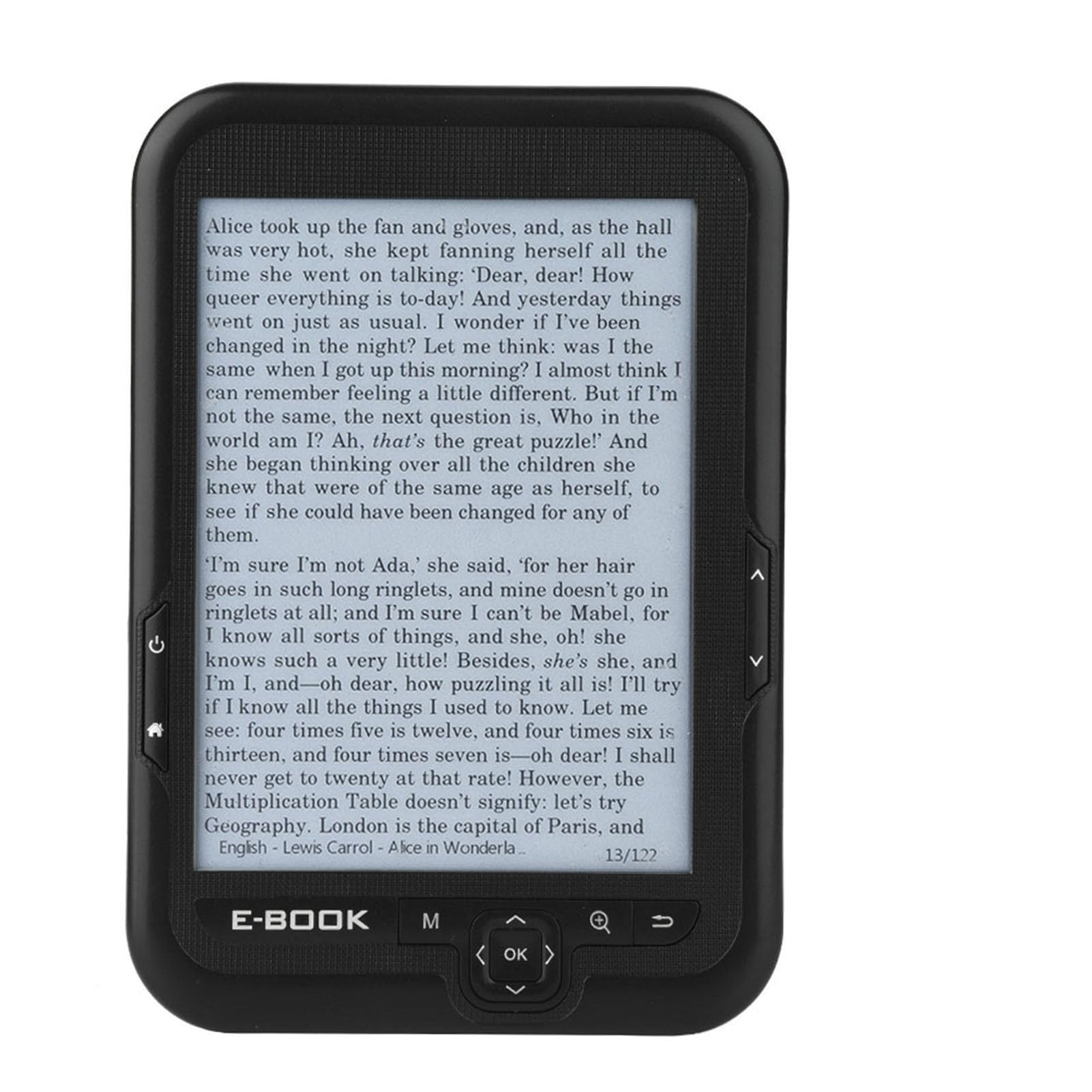 Vbestlife 6-calowy czytnik e-booka, przenośny czytnik e-Ink obsługuje 29 języków, rozdzielczość 800 x 600 (300 DPI), wspaniały (czarny 8 g)