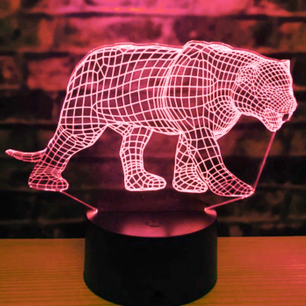 Jinson 3D Wolf Lampe LED Nachtlicht – 7 Farben, Touch-Bedienung, Perfekt Fürs Schlafzimmer Oder Als Cooles Geschenk