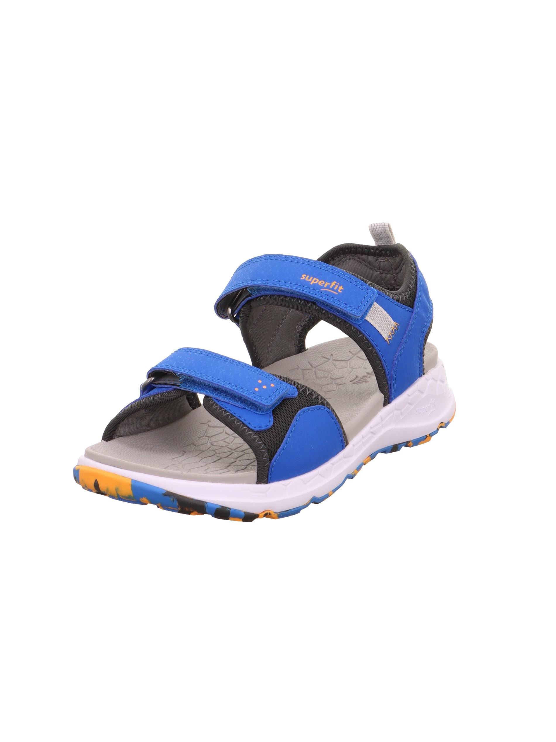 Superfit Criss Cross Sandal, Blue Orange 8000, 8 UK