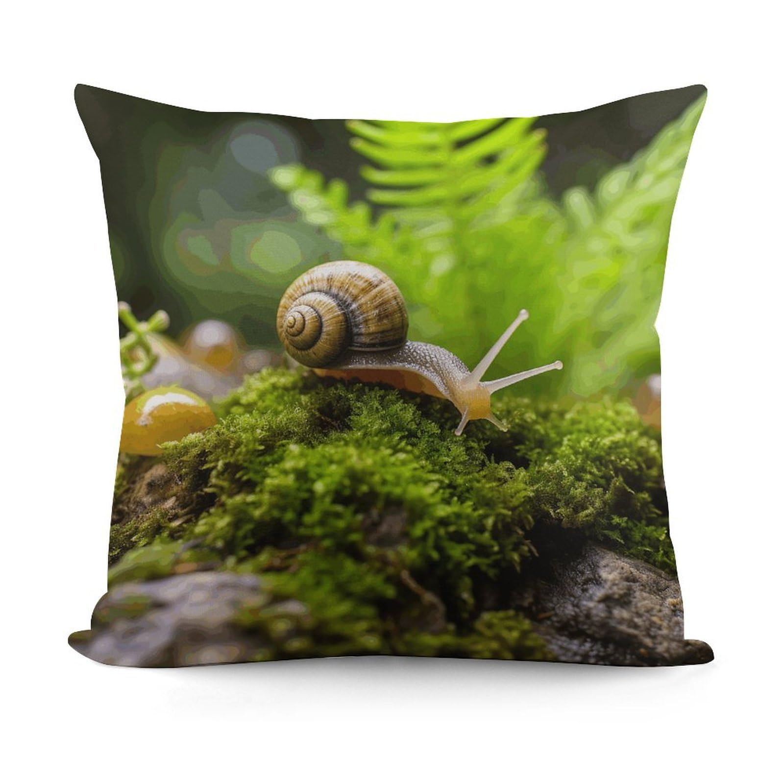 Adfgyerh Style Snail Crawling Decorative Pillow Covers, Throw Pillow Covers Soft For All Seasons, Pillowcases For Couch Living Room Sofa Bedroom 18X18 Inch