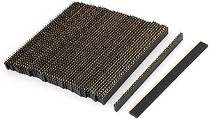 uxcell 50Pcs Straight Female PCB Header 40 Way 2.54mm Spacing Connector Black