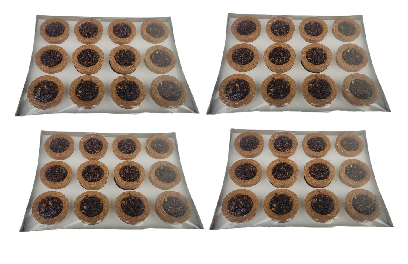 Sambrani Dhoop Cups for Pooja (48 pcs) | Havan Cups for Pooja, Home & Festivals | Natural Guggal Dhoop Original | Dhoop Cup | Pack of 4 (12 Cups/Pack + 1 Burner Plate/Pack)-picture-14