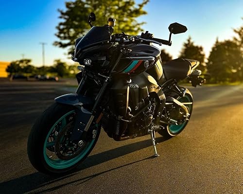 Miniatura 6 de FENRIR Espejo de motocicleta con adaptador para Yamaha MT09 (2014-2020) MT01 MT07 (2014-2024) MT10 MT125 FZ1 FZ6 FZ07 FZ09 FZ10 XSR700 XSR900