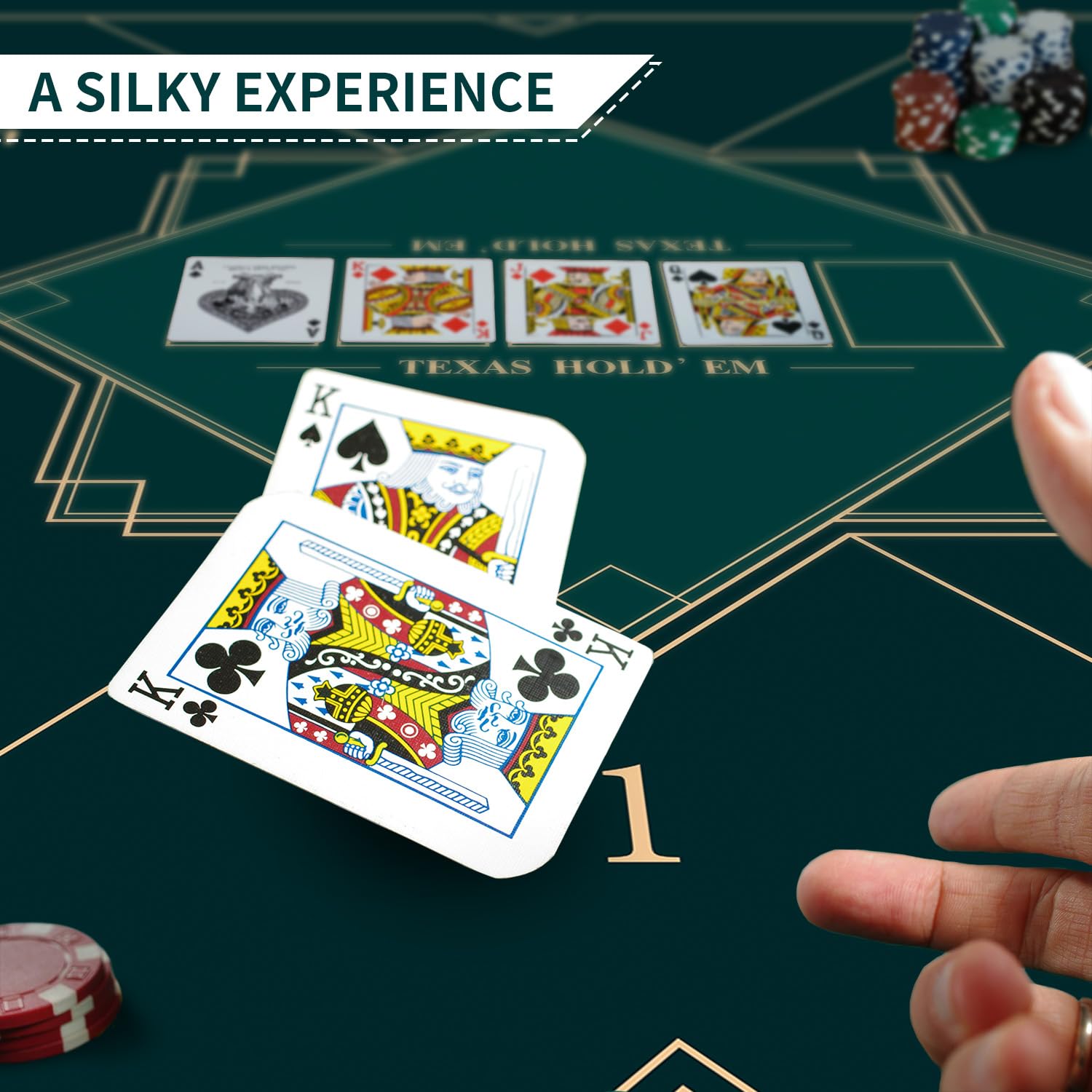 LaiEr 60/80/100/120/140/160cm Quadratische Poker Matte Texas Hold'em Poker Gummimatte Poker Topper für Tische Faltbare Tragbare Poker Tischplatte Layoutw für Poker Spiele Blackjack Casino(120 * 120cm)
