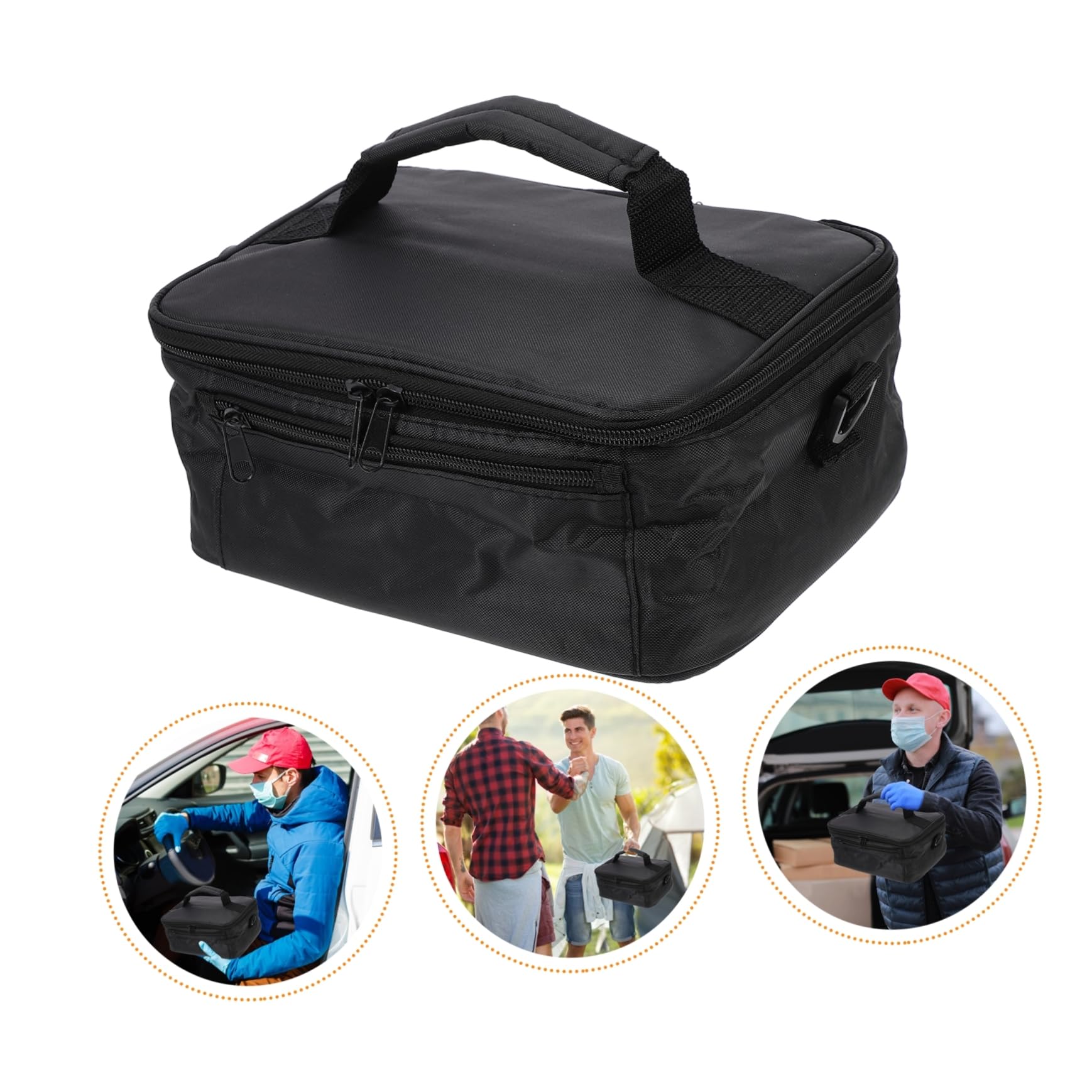 BESTonZON 1pezzi Borsa Termica Per Pranzo Sacchetto Isolante Per Riscaldamento Cibo Auto Pratica Borsa Da Picnic e Barbecue Per Famiglie e Oxford Con Isolante