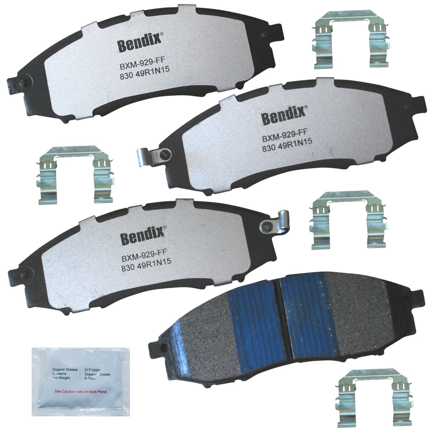 Bendix Fleet Metlok MKD830FM Semi-Metallic Front Brake Pads for Nissan Frontier 2004-2003, Xterra 2004-2000
