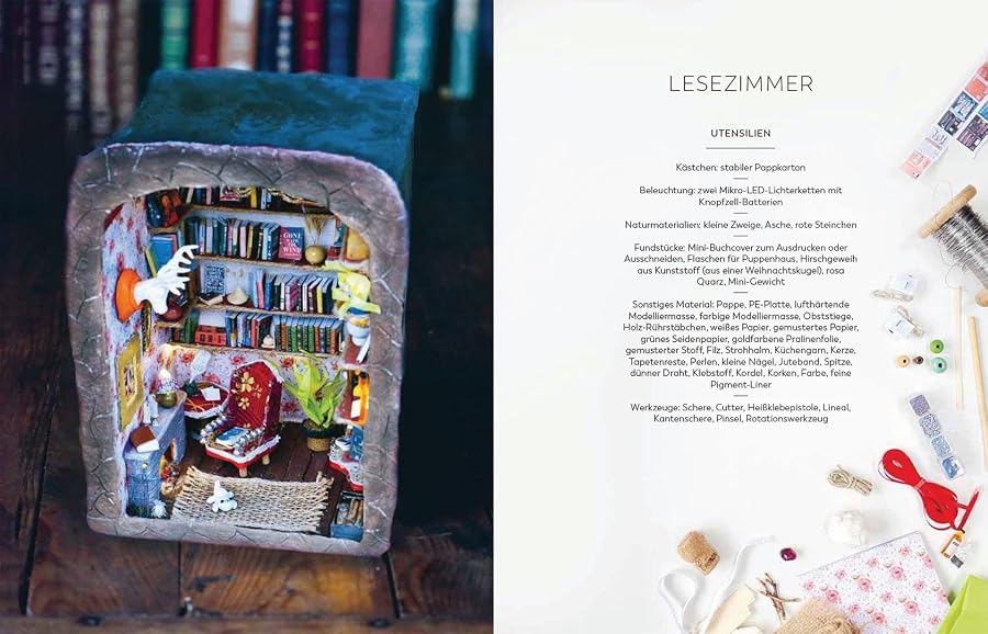 Magische Book Nooks: 22 Miniaturwelten fürs Bücherregal zum Selbermachen - Görsel 3
