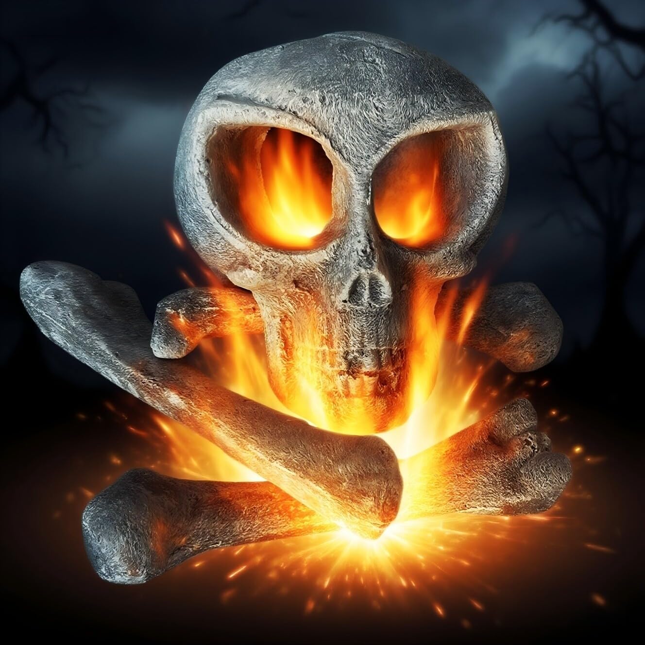 Amazon.com : MrGas Log 4 PCS Ceramic Halloween Alien Dark