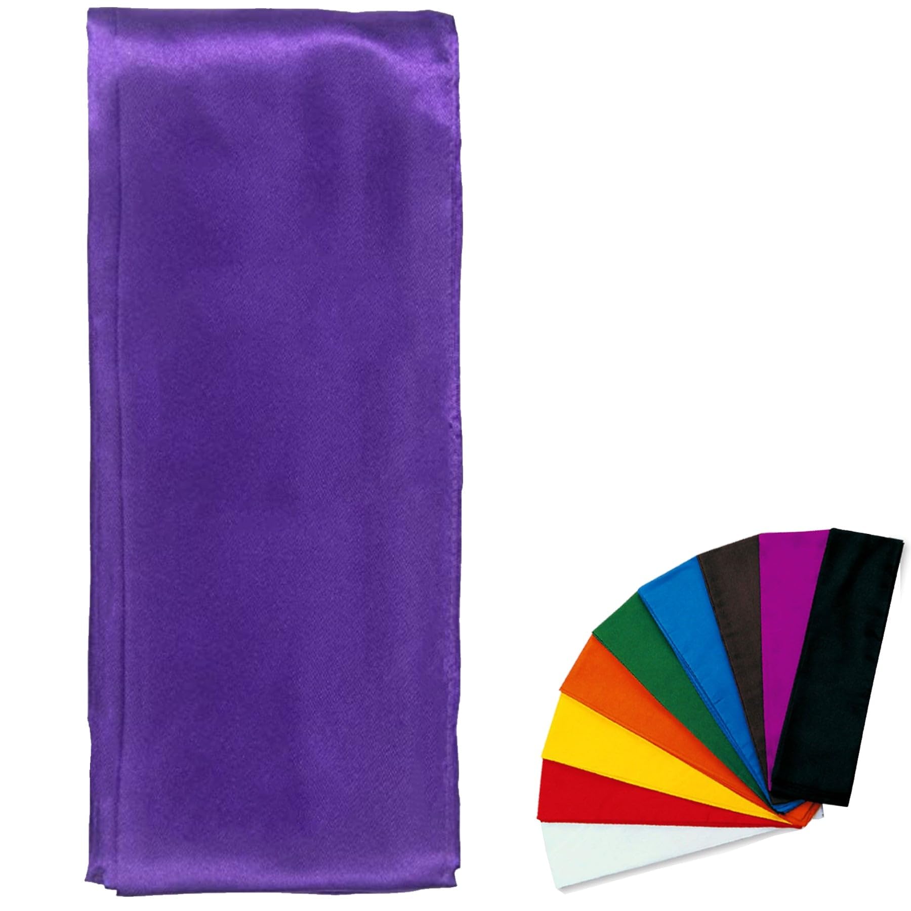 MAR | Traditional Grading Kung Fu Sash Single Colour (Purple, 7, Centimetres, 300.00, Centimetres, 0.5, Centimetres, 7, Centimetres, 0.5, Centimetres)