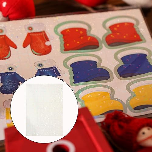 Miniatura 4 de Papel adhesivo holográfico de vinilo transparente, autoadhesivo, impermeable, arco iris, película de superposición transparente, tamaño A4, D1-QXLSM