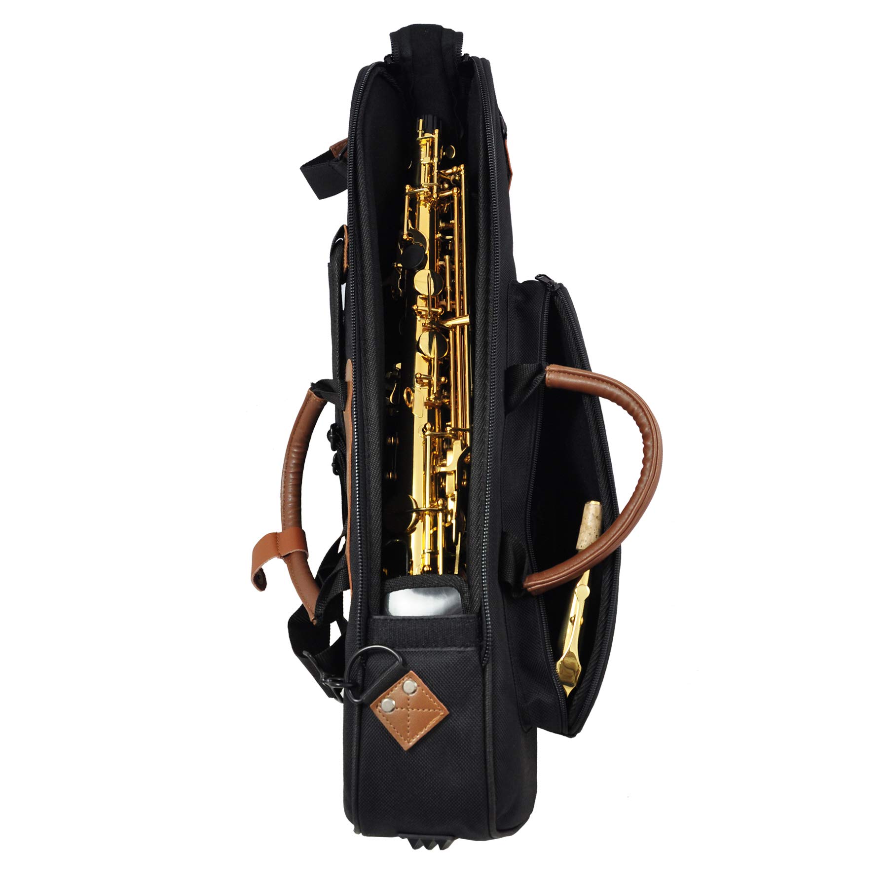 Soundman Gigbag pour Saxophone Alto - Fonction Sac à Dos - avec Poche d'accessoires volumineuse - Étui pour Saxo