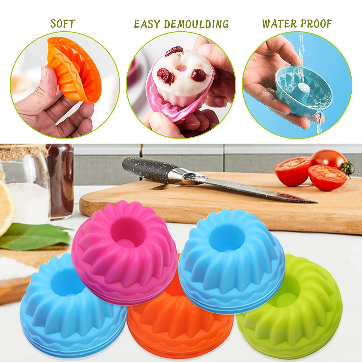 Birkmann Gugelhupfform Contoura, Gold, Metall, Rund, 9 Cm Antihaftbeschichtet Backen Backformen Gugelhupfformen Xxl