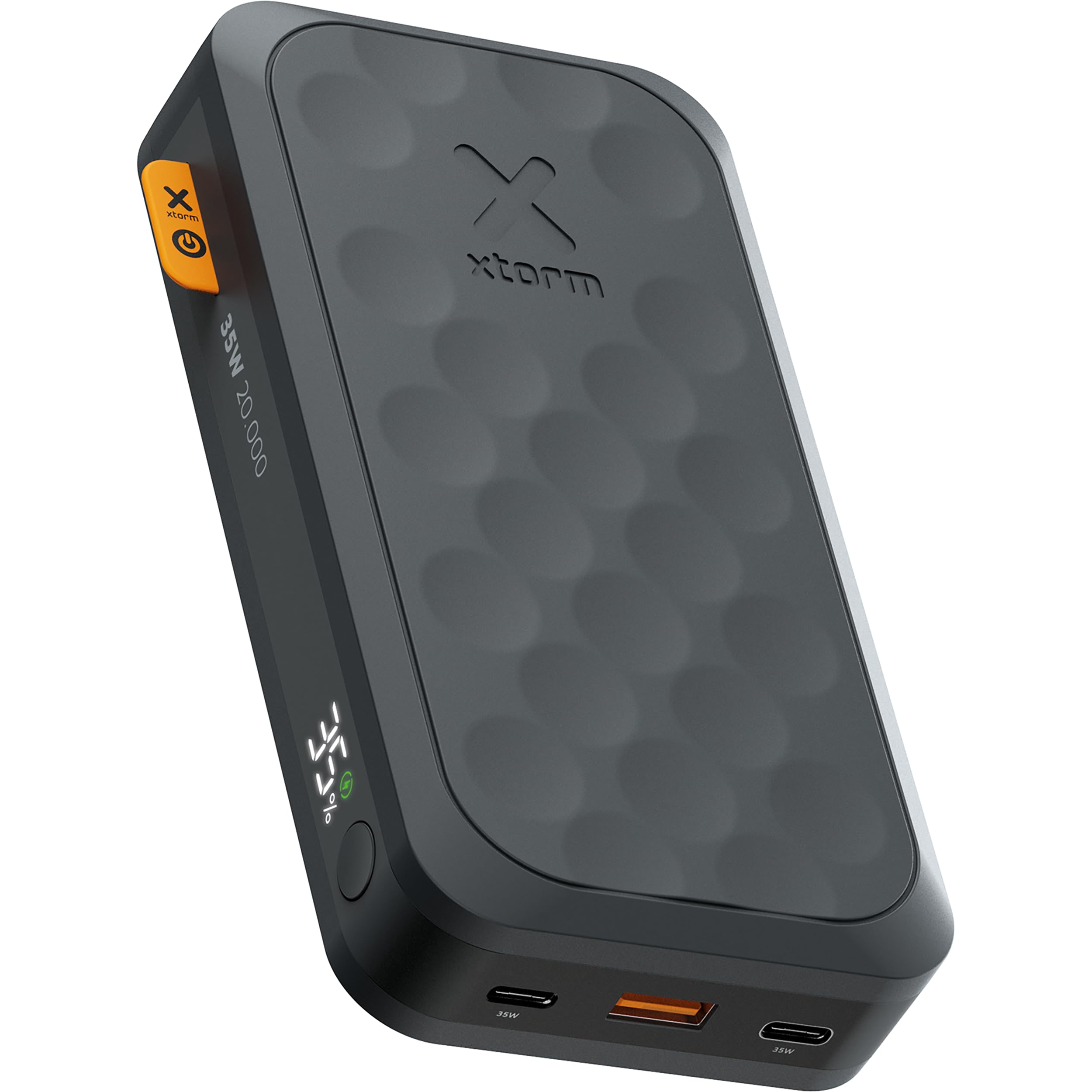 Xtorm 67W Fuel Serie 5 Powerbank 45.000mAh, LED-Anzeige, 2 x USB-C / 1 x USB-A, 100% GRS Material, Sicherheitsfunktionen, Geeignet für Samsung und iPhone, Schwarz
