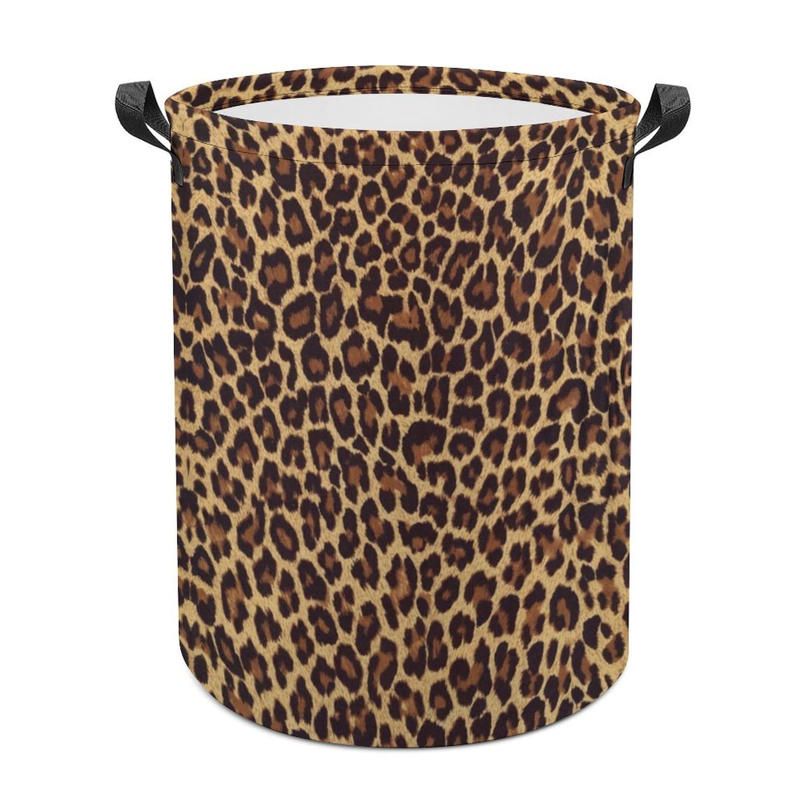 MHYRAC Laundry Hamper, Cheetah Pattern Laundry Basket, Washing Basket with Handle