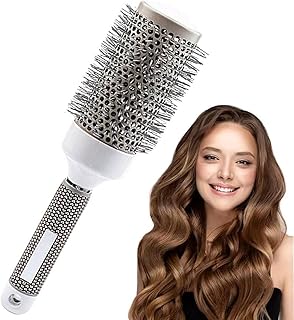 فرشاة دائرية لتجفيف الشعر، فرشاة حرارية نانو ايونية دائرية لتجفيف الشعر، فرشاة احترافية لتصفيف الشعر، (53 ملم)