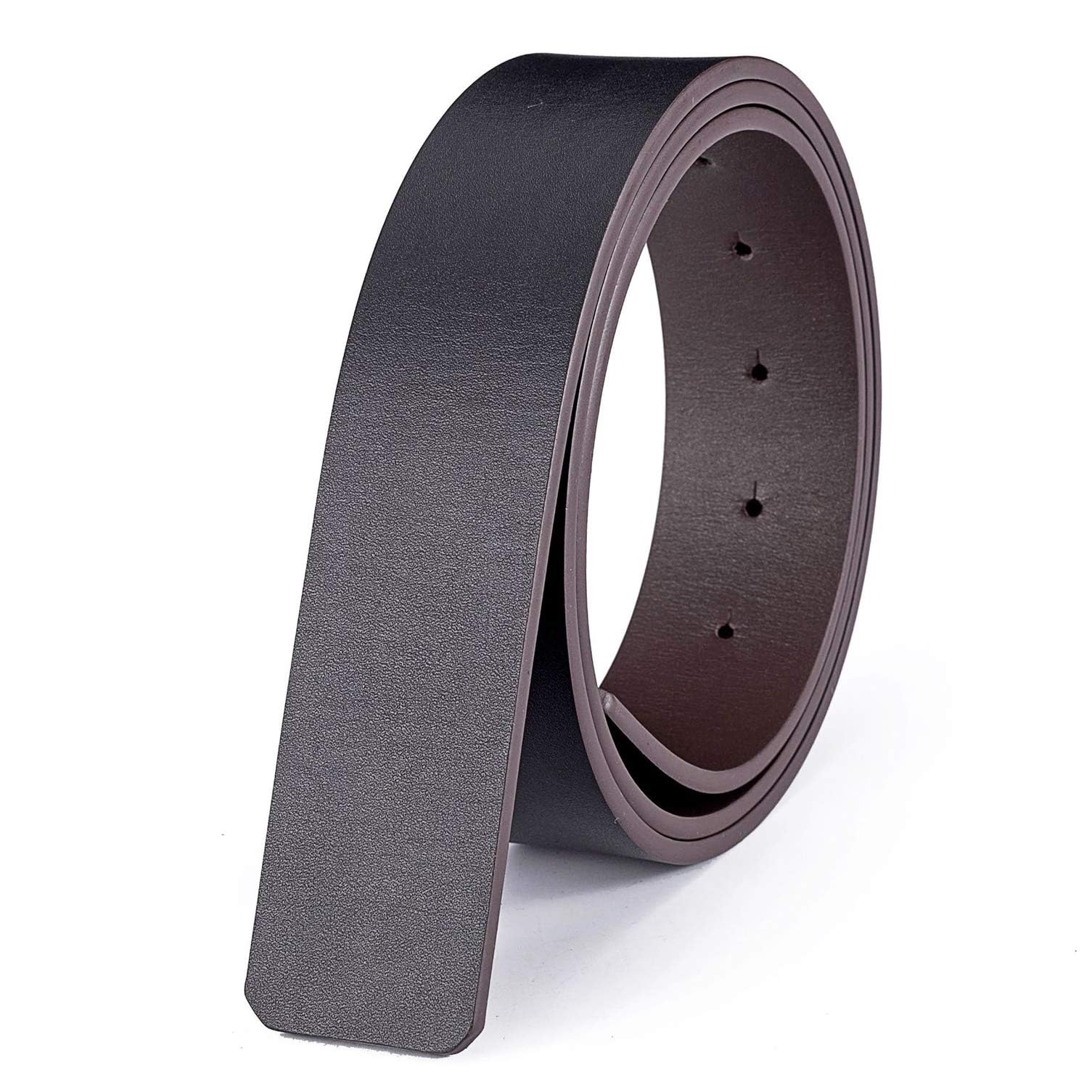 Vatee's Cinturones reversibles de piel auténtica sin hebilla para hombre, correa de repuesto de 3,40 cm/3,8 cm/4,1 cm de ancho