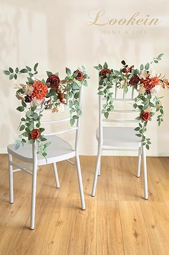 Miniatura 8 de Lookein Juego de 5 flores artificiales para decoración de boda, ramo de mesa, centros de mesa, arco de pasillo, decoración de flores, despedida de