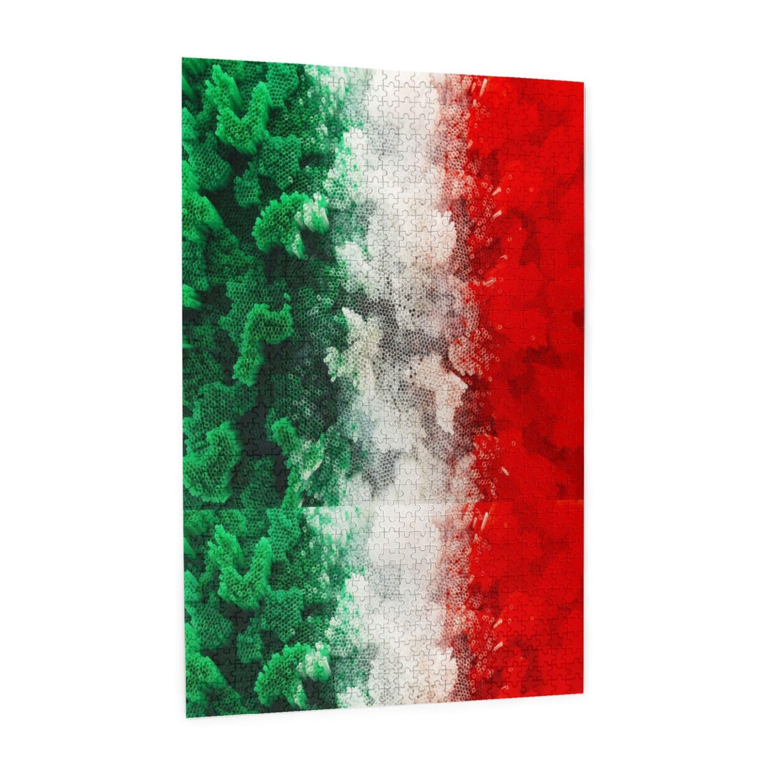 Bandiera dell'Italia, puzzle da 1000 pezzi per adulti, puzzle impegnativi, puzzle a incastro
