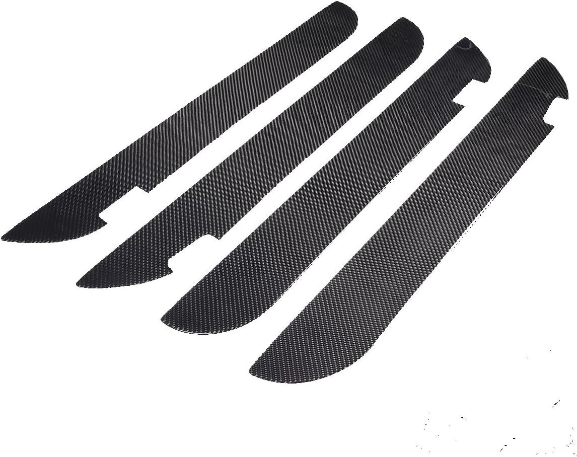Genuine Carbon Fiber Door Kick Panel Sticker Fit for Toyota Tundra 2007-2013 Car Interior Accessories Frame (Black)