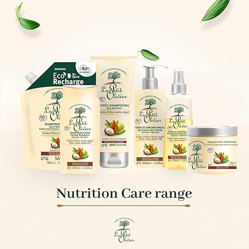 Miniatura 7 de Le Petit Olivier Nutrition - Desenredante de cabello sin enjuague, aceites de oliva, karité, argán, desenreda y repara, enriquecido con ingredientes