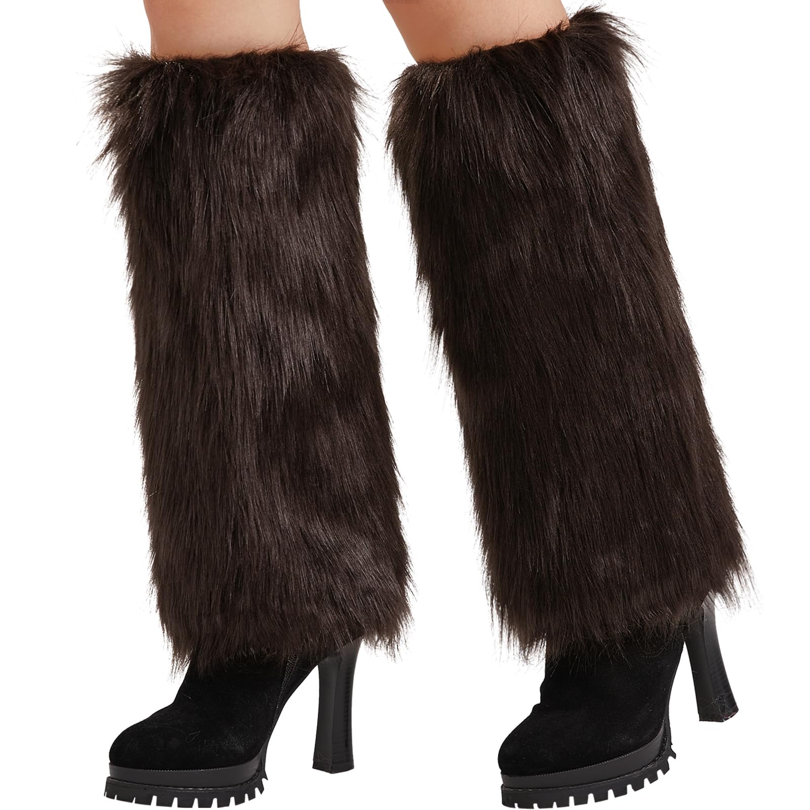 Nanxson Womens Fur Leg Warmer Winter Furry Long Boot Cuffs Cover TTW0034