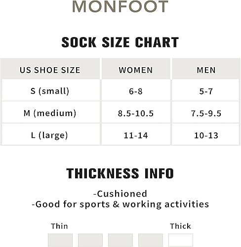 Miniatura 6 de MONFOOT 5-10 pares de calcetines deportivos acolchados para correr con lengüeta en el talón para hombres y mujeres