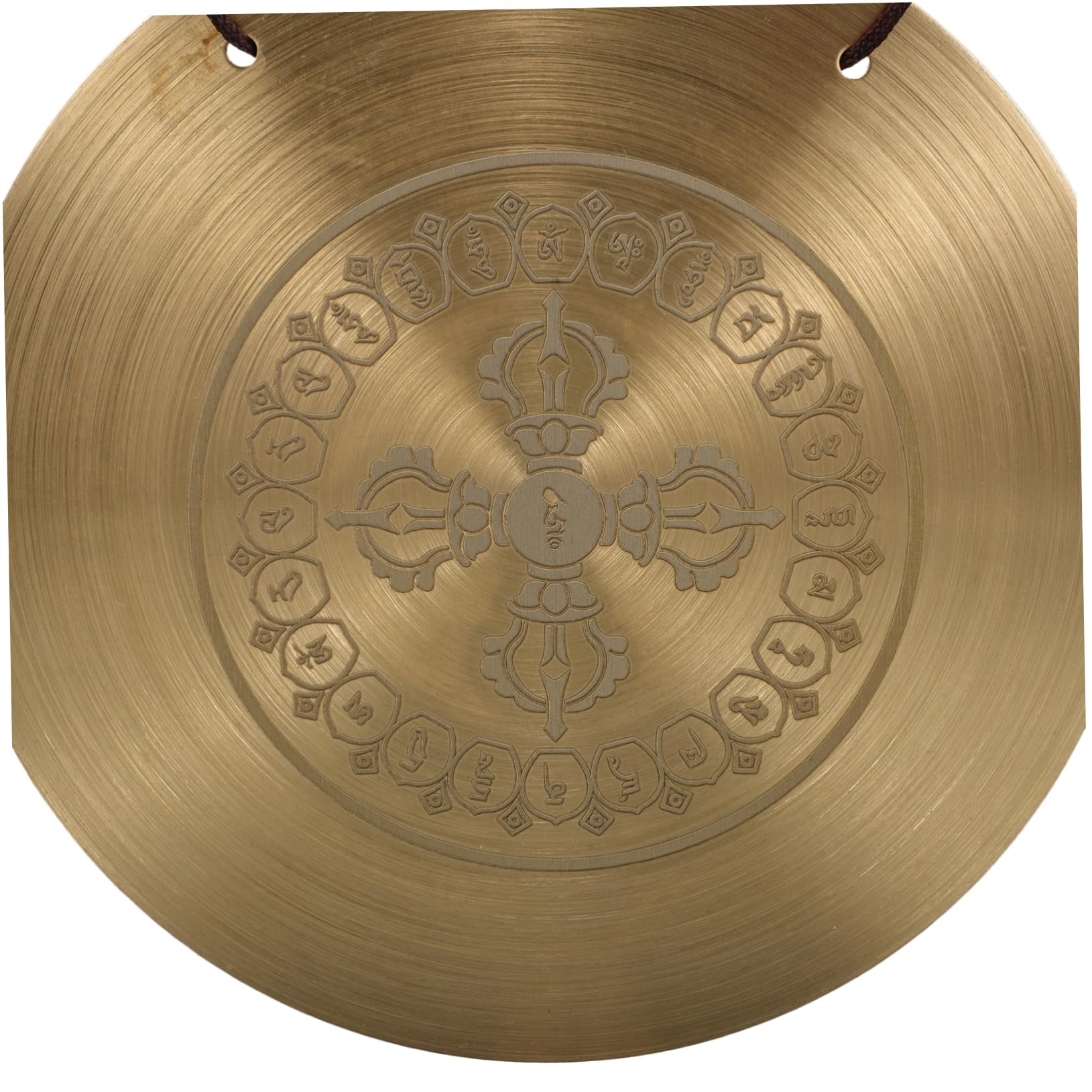 Gong De Latón Chino Vajra para Escritorio, Mini Gong Decorativo, Aleación De Metal, con Incluido, Símbolo De Prosperidad Feng Shui, Decoración para Hogar, Oficina y Estudio, Adorno Zen
