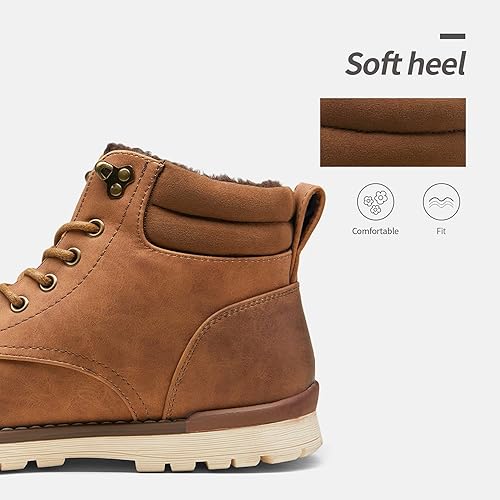 Miniatura 4 de Vostey Botas de senderismo impermeables para hombre, botas chukka casuales para hombres