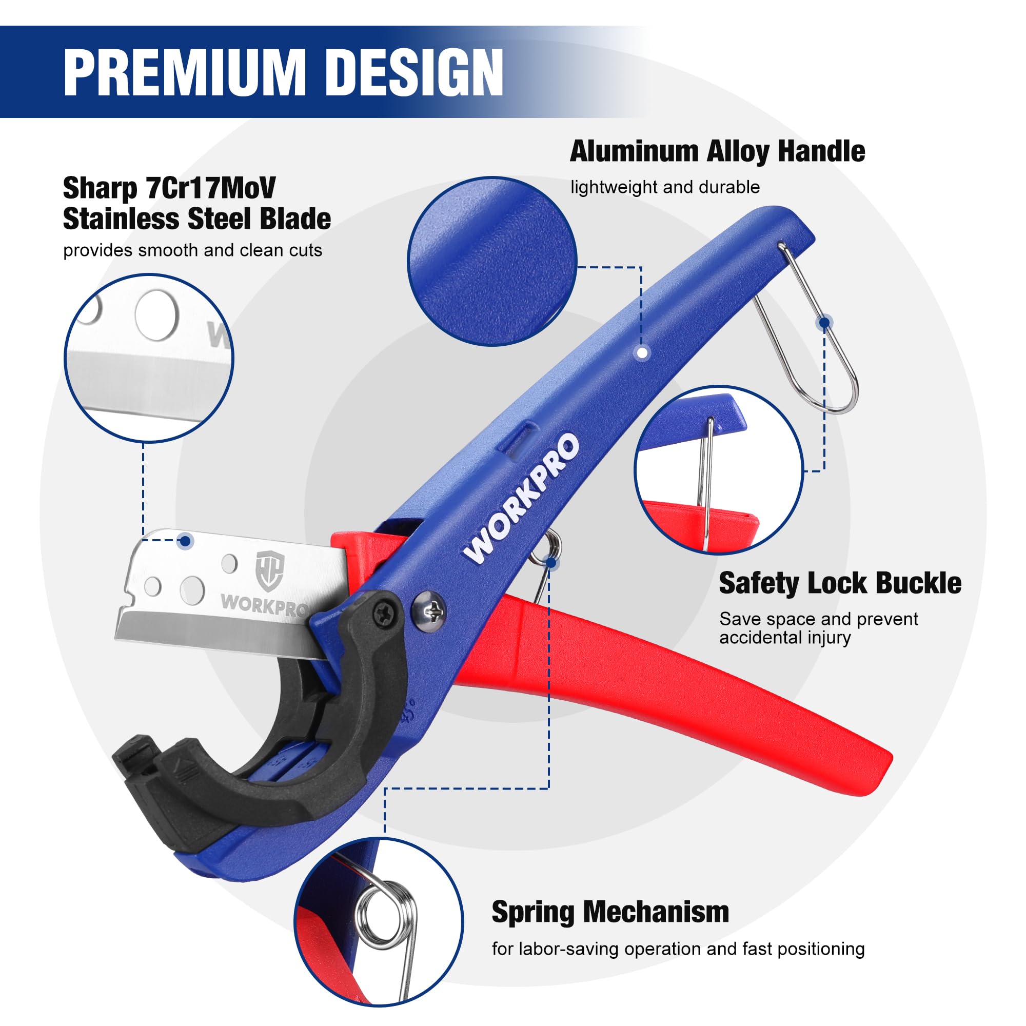 WORKPRO PEX Cutter - Angle Cutting, Durable Design -6 WORKPRO PEX Cutter - Angle Cutting, Durable Design -6