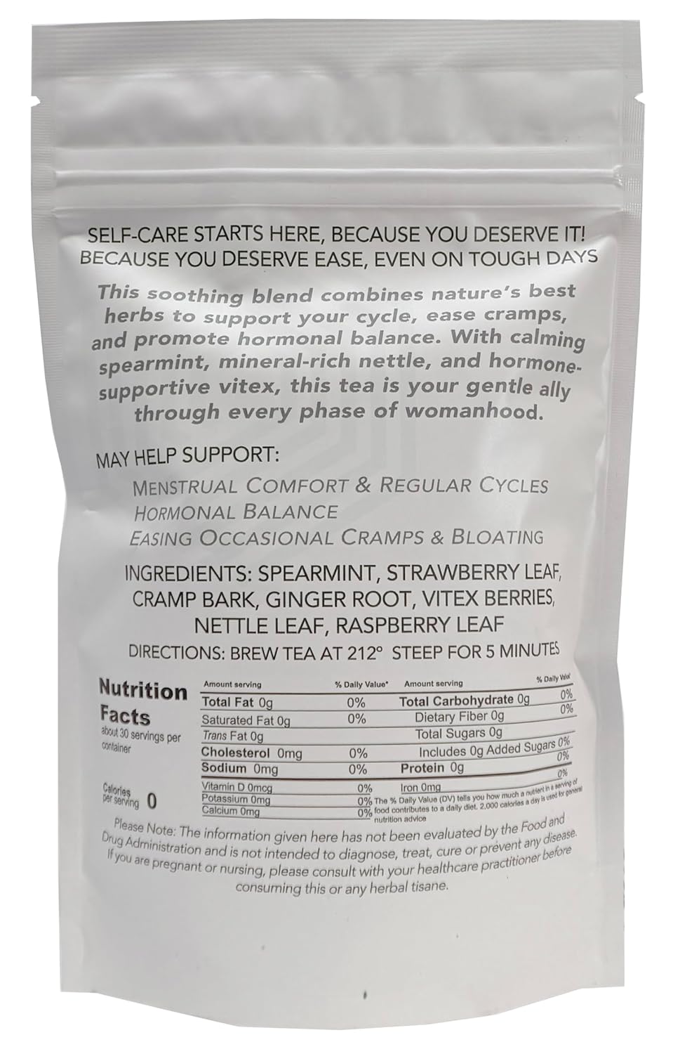 Hormone Balance Tea for Women Herbal Tea with Nettle, Raspberry Leaf, Spearmint, Vitex Berries & Cramp Bark – Natural Menstrual Cycle Support & PMS Relief – Caffeine-Free, 30 Servings - Image 2