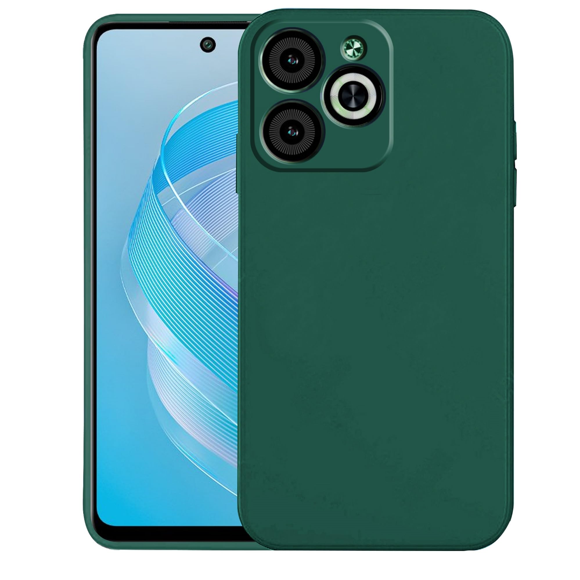 Knotyy Rubberised Back Cover for Infinix Hot 40i | Inner Velvet Fabric Lining | Matte Silicone Flexible |Raised Bumps for Camera & Screen Protection Back Case Cover - Green (B0CVQGK8WZ) Amazon Price History, Amazon Price Tracker
