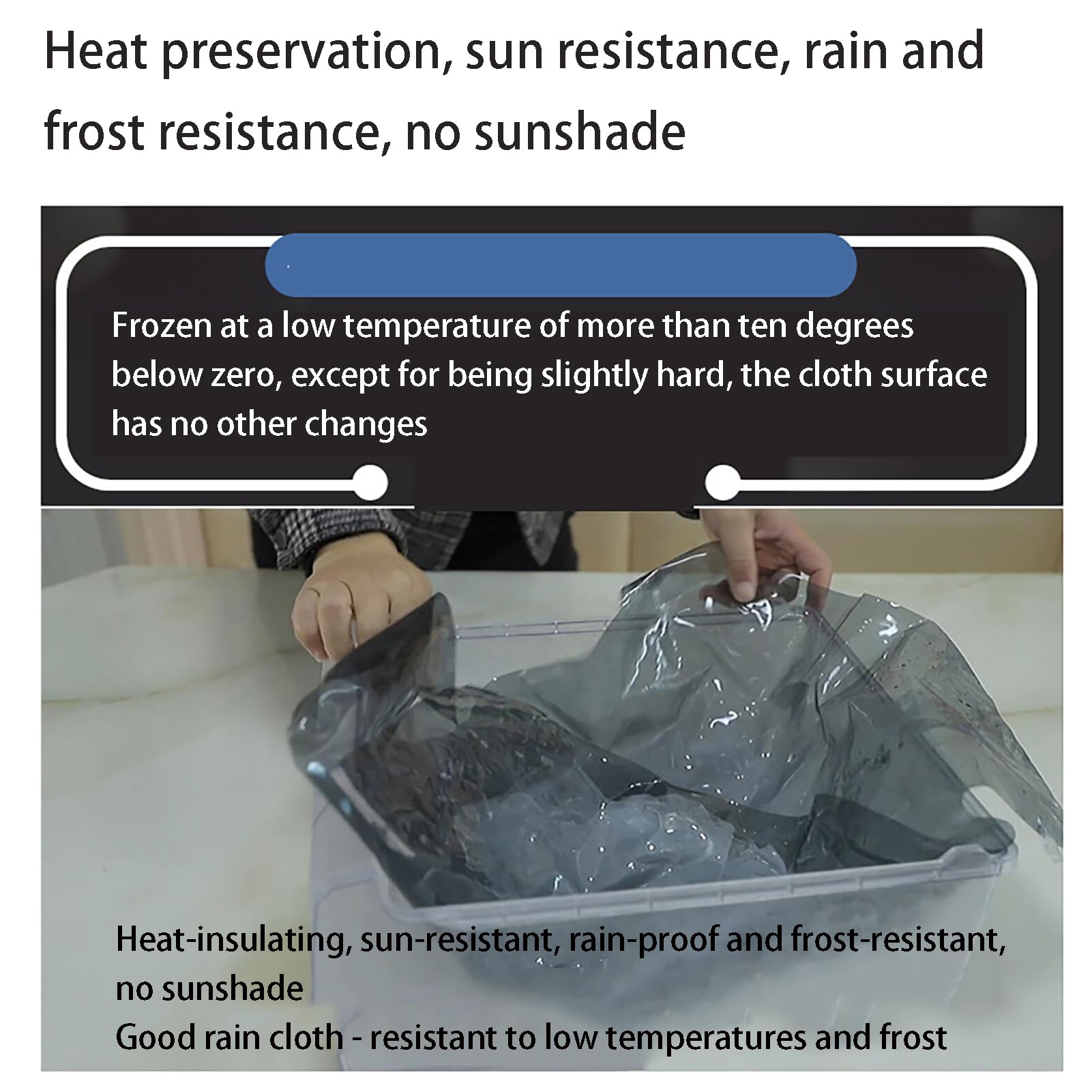 Strapazierfähige Abdeckplane, 400 g/m², schwarz, transparent, 0,35 mm dick, weiches Glas, 1 x 4,5 m Abdeckfolie