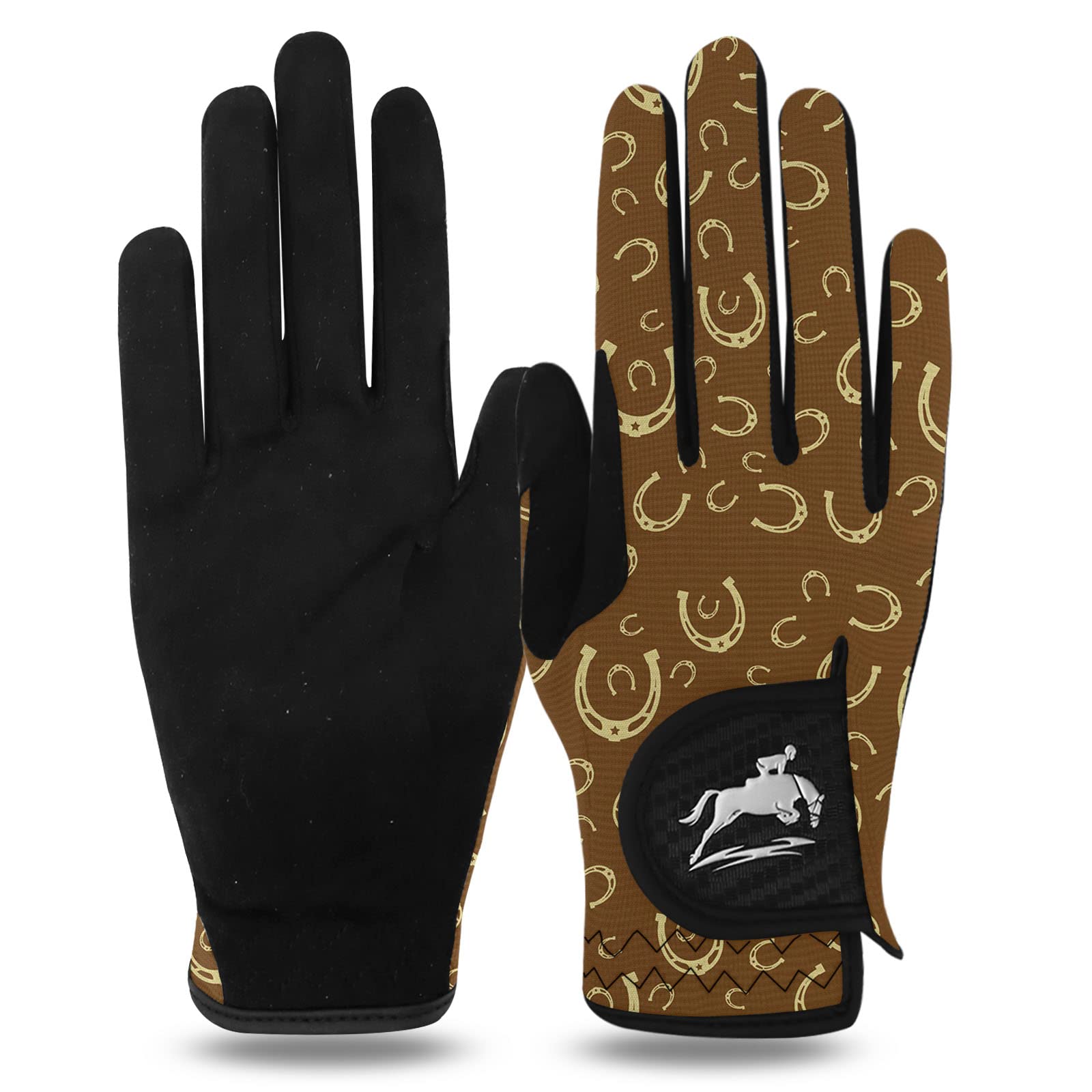 FINGER TEN Gants Cheval Equitation Femme Quotidien ÉQuestre Fille Paire De Valeur, Prise en Confortable Riders Trend Durable Et Respirante Filles Poney ExtÉRieur Mitts