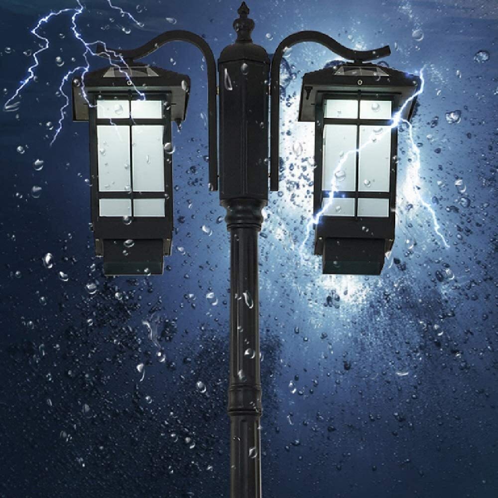 Lampa kolumnowa Lampa ogrodowa Przemysłowa Nowoczesna zewnętrzna Wodoodporna dioda LED Solarna lampa uliczna z wysokim słupem Odporna na deszcz Aluminiowa metalowa latarnia słupkowa Chodnik parkowy La